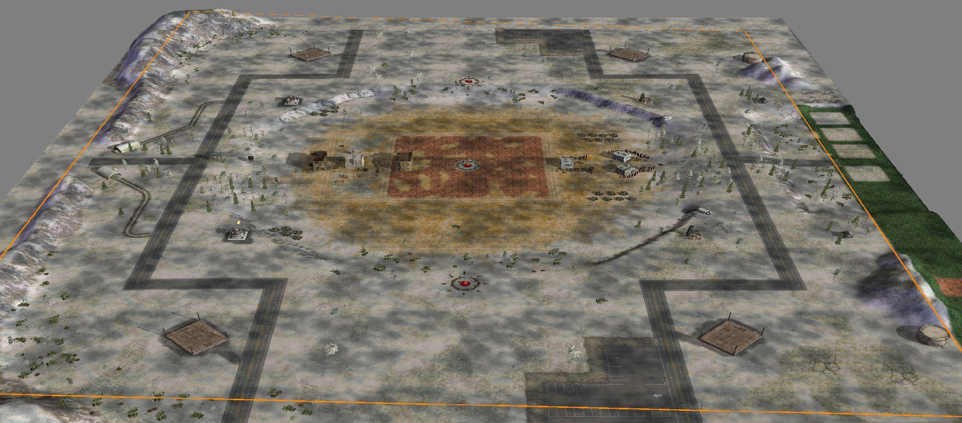 White Hell ZH v2: дуэльная CTF карта для Command and Conquer: Generals – Zero Hour — изображение карты