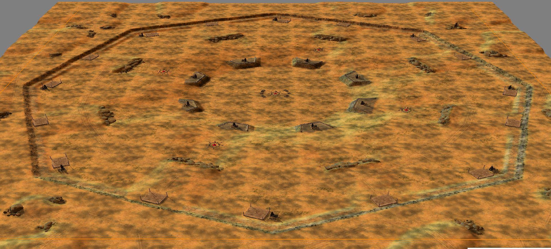 Карта Wastelands Dust v3 для Command And Conquer Generals Zero Hour — изображение карты