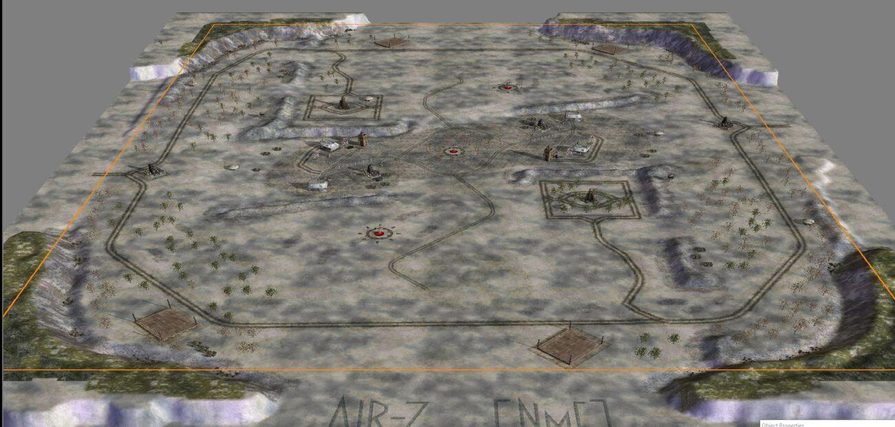 Winter Arena v2: зимняя дуэльная карта для Command & Conquer: Generals – Zero Hour — изображение карты