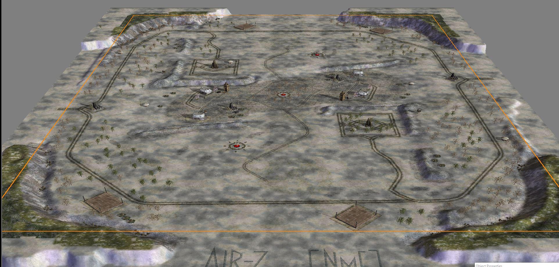 Winter Arena v2: зимняя дуэльная карта для Command & Conquer: Generals – Zero Hour — изображение карты